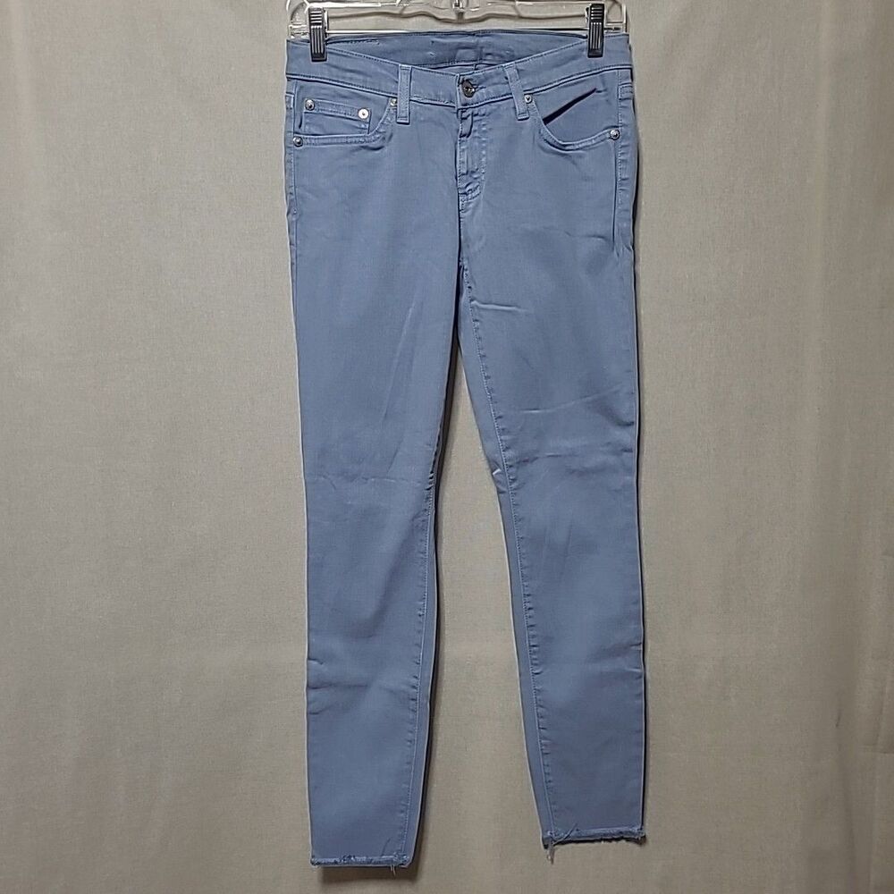 Big Star Skinny Jeans Womens Size 26 Pastel Blue Stretch Raw Hem